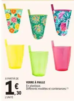 E.Leclerc VERRE À PAILLE offre