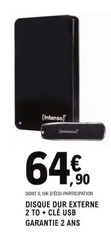 E.Leclerc Disque dur externe 2 To + Clé USB offre