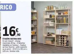 E.Leclerc ÉTAGÈRE NATURA BOIS offre