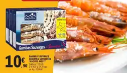 E.Leclerc GAMBAS SAUVAGES SUMATRA SURGELÉES “PACIFIC WEST” offre