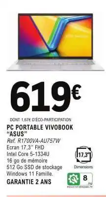E.Leclerc PC Portable Vivobook ASUS offre