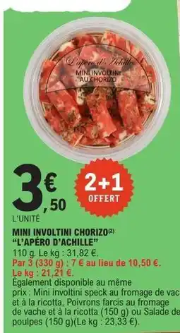 E.Leclerc MINI INVOLTINI CHORIZO offre