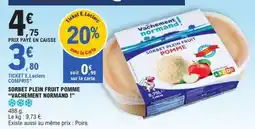 E.Leclerc SORBET PLEIN FRUIT POMME “VACHEMENT NORMAND !” offre