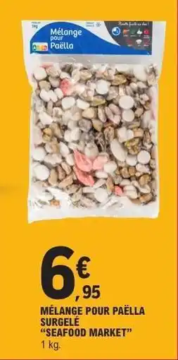 E.Leclerc MÉLANGE POUR PAËLLA SURGELÉ “SEAFOOD MARKET” offre