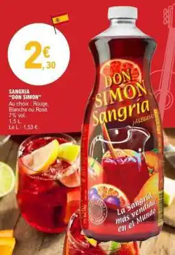 E.Leclerc SANGRIA DON SIMON offre