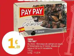 E.Leclerc TAPAS 'PAY PAY' offre