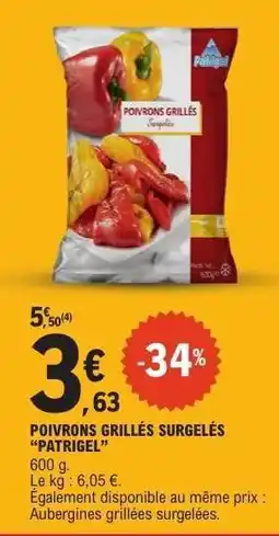 E.Leclerc POIVRONS GRILLÉS SURGELÉS “PATRIGEL” offre