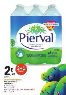 E.Leclerc Pierval Eau de Source Normandie offre