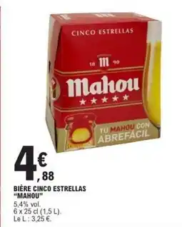 E.Leclerc BIÈRE CINCO ESTRELLAS “MAHOU” offre
