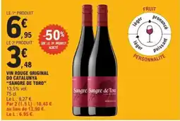 E.Leclerc Vin Rouge Original DO Catalunya 'Sangre de Toro' offre