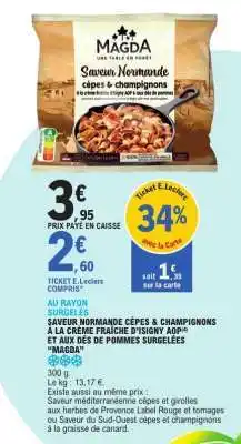 E.Leclerc Saveur Normande cèpes & champignons offre