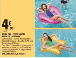 E.Leclerc BOUÉE PAILLETTES D91CM ASSORTIS “BESTWAY” offre
