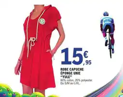 E.Leclerc ROBE CAPUCHE ÉPONGE UNIE 'YULE' offre