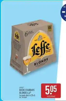 ALDI LEFFE Bière d'Abbaye Blonde offre