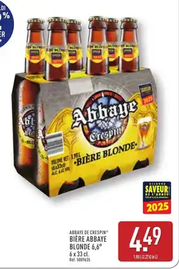 ALDI ABBAYE DE CRESPIN Bière abbaye blonde 6,6° offre