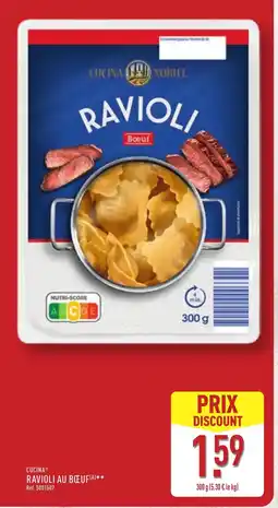 ALDI CUCINA Ravioli au bœuf offre