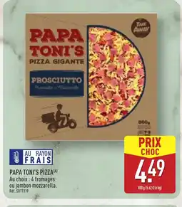 ALDI Papa toni's pizza offre