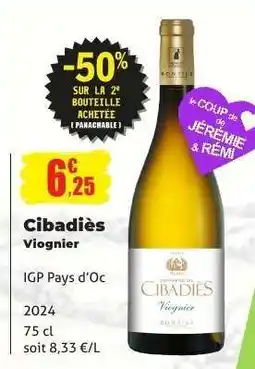E.Leclerc Cibadiès Viognier offre