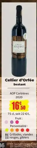 E.Leclerc Cellier d'Orfée Sextant offre