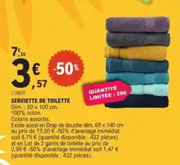 E.Leclerc Serviette de toilette offre