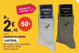 E.Leclerc CHAUSSETTES HOMME KAPORAL offre