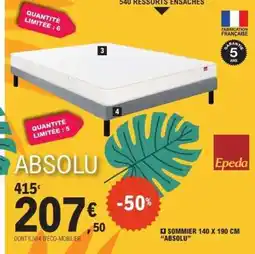 E.Leclerc Sommier 140 x 190 cm Absolu offre