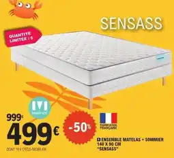 E.Leclerc ENSEMBLE MATELAS + SOMMIER 140 X 90 CM SENSASS offre