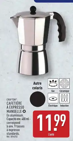 ALDI CROFTON Cafetière à expresso manuelle offre
