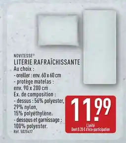 ALDI NOVIITESSE Literie rafraîchissante offre