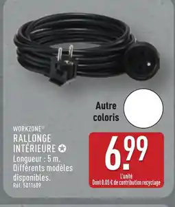 ALDI WORKZONE Rallonge intérieure offre