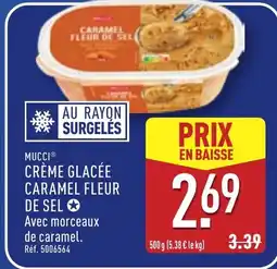 ALDI MUCCI Crème glacée caramel fleur de sel offre