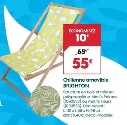 Truffaut BRIGHTON Chilienne amovible offre