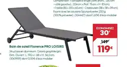 Truffaut PRO LOISIRS Bain de soleil Florence offre