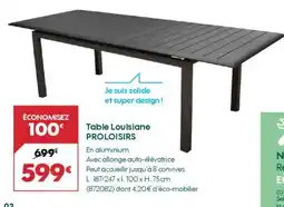 Truffaut PROLOISIRS Table Louisiane offre