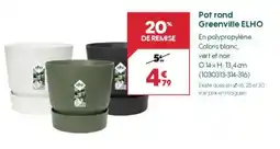 Truffaut ELHO Pot rond Greenville offre