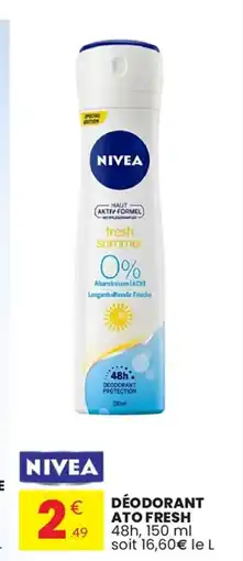 Stokomani NIVEA Déodorant ato fresh offre