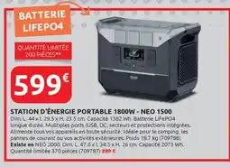 Rural Master Station d'énergie portable 1800w neo 1500 offre