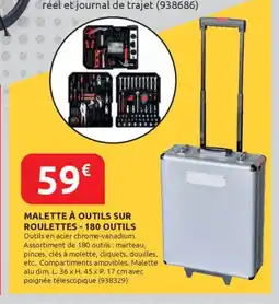 Rural Master Malette à outils sur roulettes - 180 outils offre