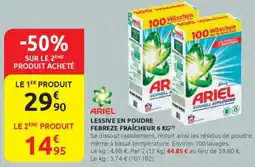Rural Master ARIEL Lessive en poudre febreze fraicheur offre