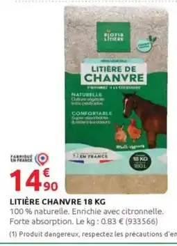Rural Master Litière chanvre offre