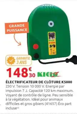 Rural Master Électrificateur de clôture k5000 offre
