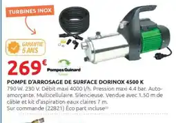 Rural Master Pompe d'arrosage de surface dorinox 4500 k offre