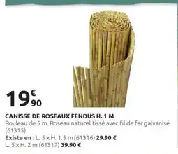 Rural Master Canisse de roseaux fendus offre