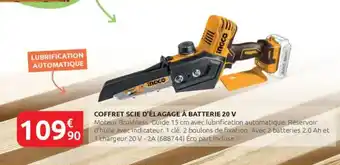 Rural Master Coffret scie d'élagage à batterie 20 v offre