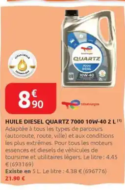 Rural Master Huile diesel quartz 7000 10w-40 2 l offre