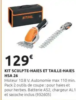 Rural Master Kit sculpte-haies et taille-haies hsa 26 offre