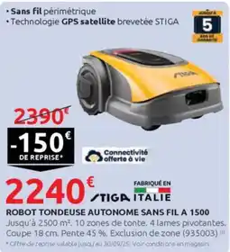 Rural Master Robot tondeuse autonome sans fil a 1500 offre