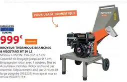 Rural Master Broyeur thermique branches & végétaux bt 50 l2 offre