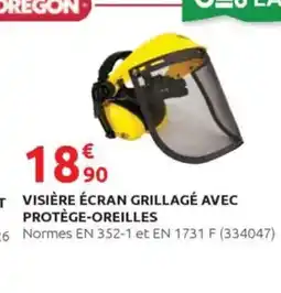 Rural Master Visière écran grillagé avec protège-oreilles offre