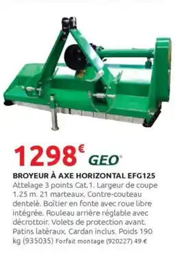 Rural Master Broyeur à axe horizontal efg125 offre